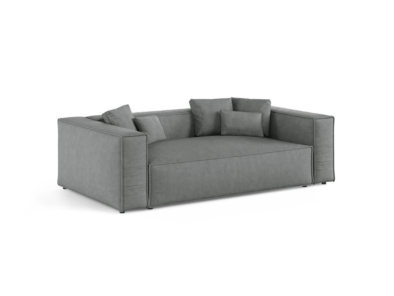 Elegantes 3-Sitzer Sofa Aveiro in stilvollem Grau, ideal für moderne Wohnräume, erhältlich bei KAQTU Design AG.