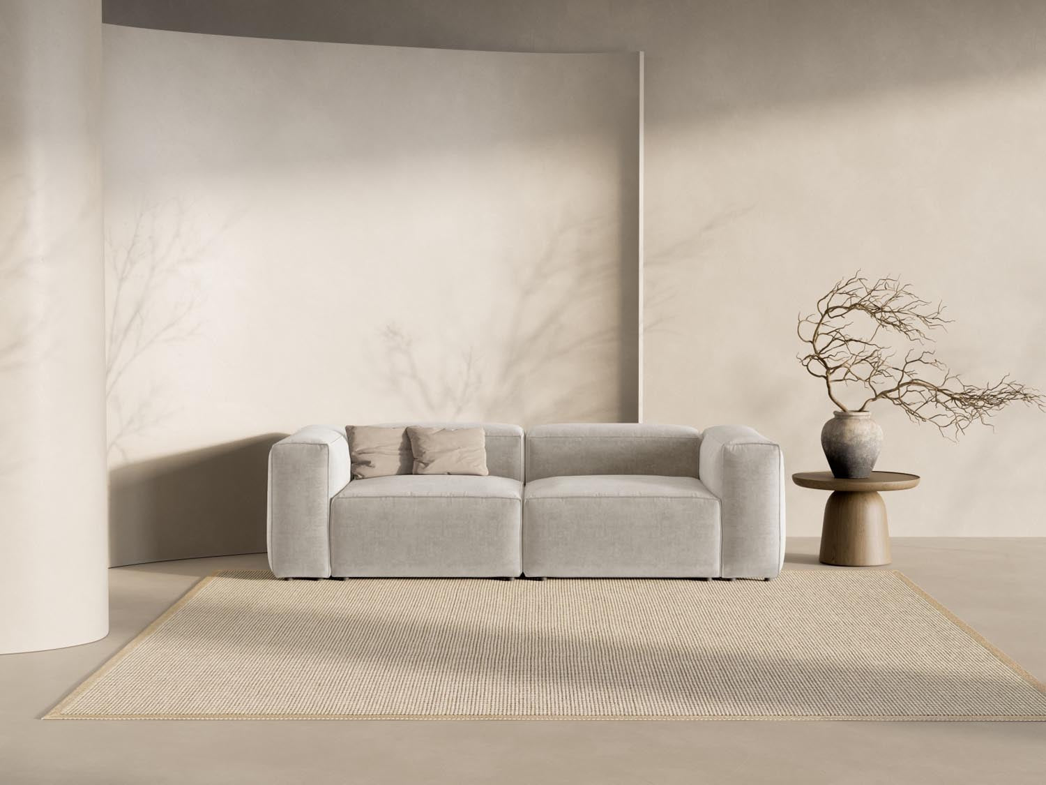 Bergamo Modular Sofa 3 Sitzer in Beige-Liberty präsentiert im Onlineshop von KAQTU Design AG. 3er Sofa ist von Cosmopolitan Design