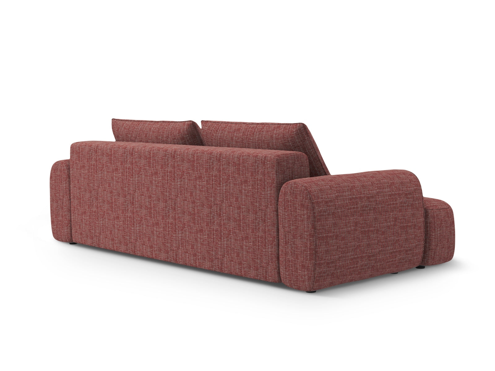 Modernes 3-Sitzer Sofa Calma von Cosmopolitan Design in ansprechendem Red-Baltimore, perfekt für stilvolle Wohnzimmer.