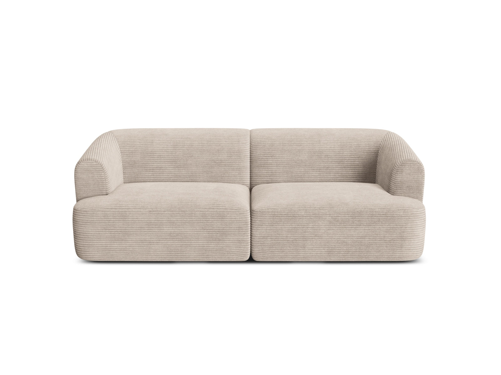 Elegantes 3-Sitzer Sofa Campi in sanftem Cappuccino, ideal für moderne Wohnräume und geschmackvolle Akzente.
