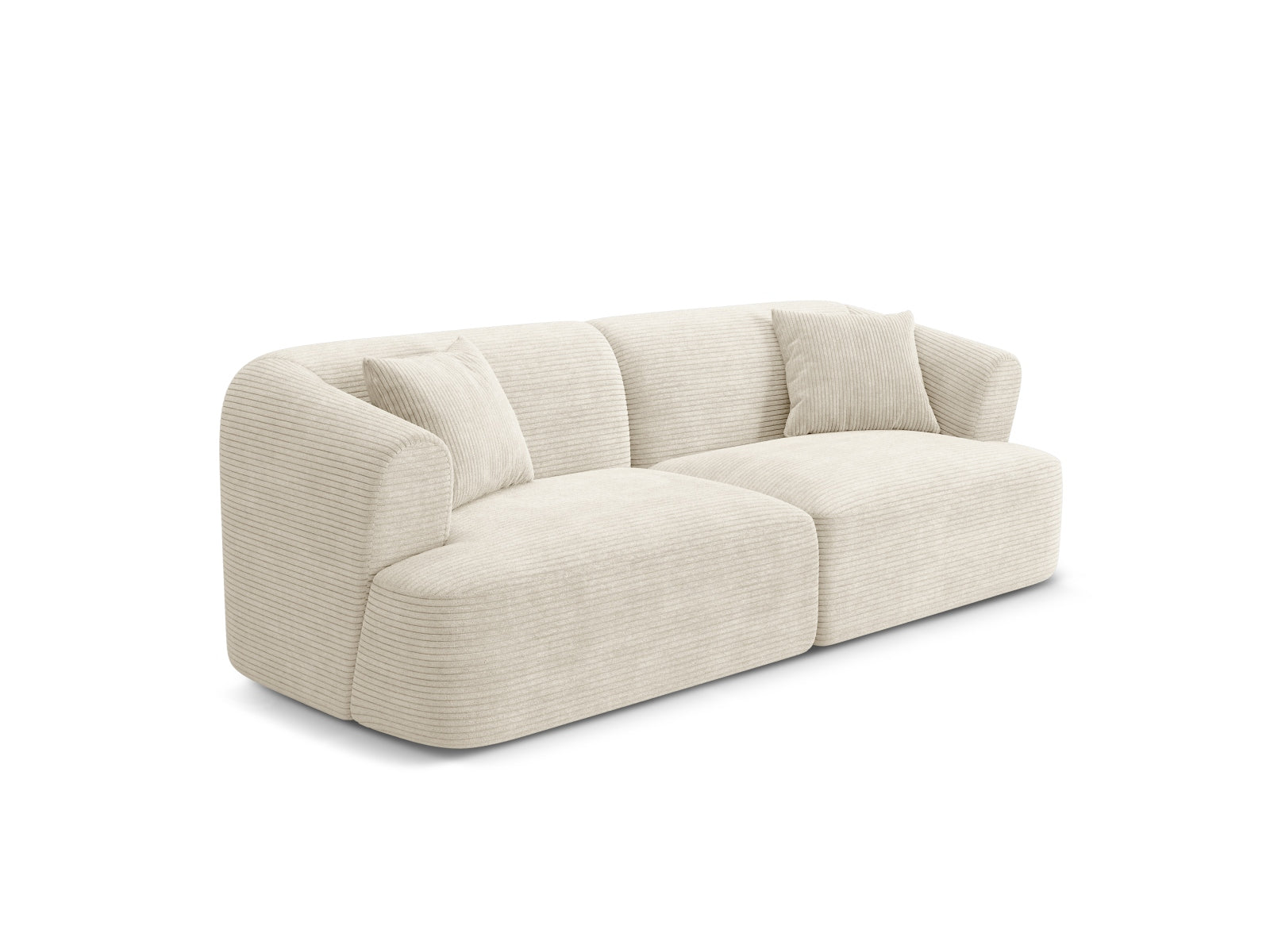 Elegantes 3-Sitzer Sofa Campi in Ivory-Lincoln D, ideal für stilvolle Wohnräume, erhältlich bei KAQTU Design AG.