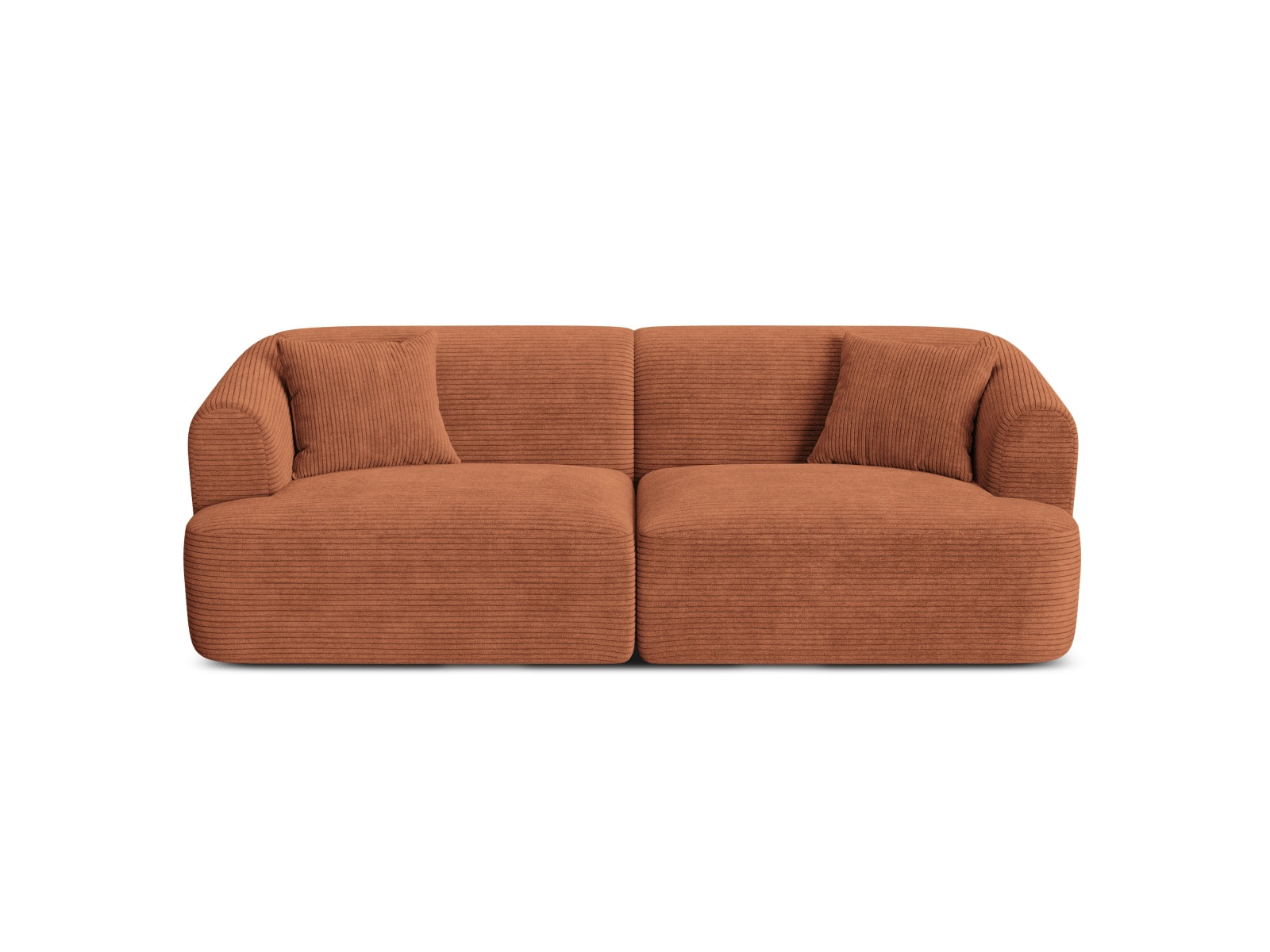 3-Sitzer Modular Sofa Campi in Terracotta-Lincoln D präsentiert im Onlineshop von KAQTU Design AG. 3er Sofa ist von Cosmopolitan Design