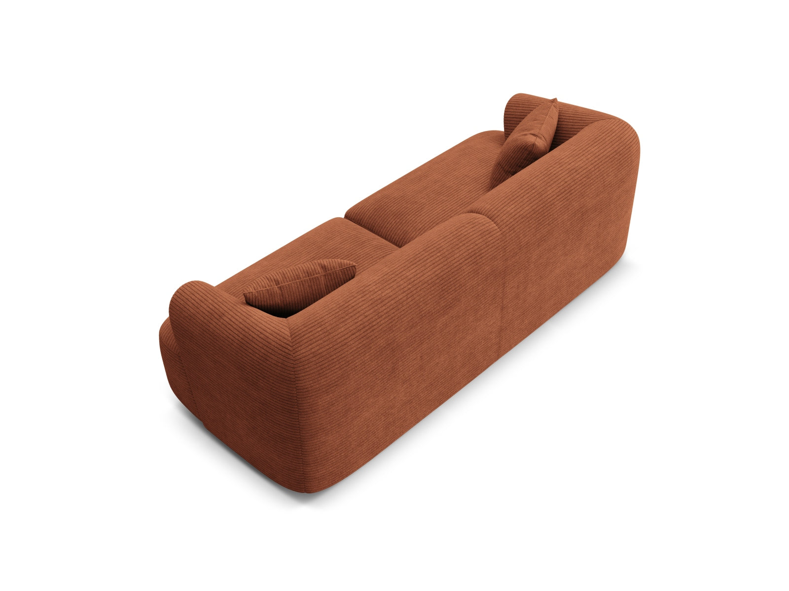 Modulares 3-Sitzer Sofa Campi in ansprechendem Terracotta, perfekt für moderne Wohnkonzepte und individuelle Raumgestaltungen.
