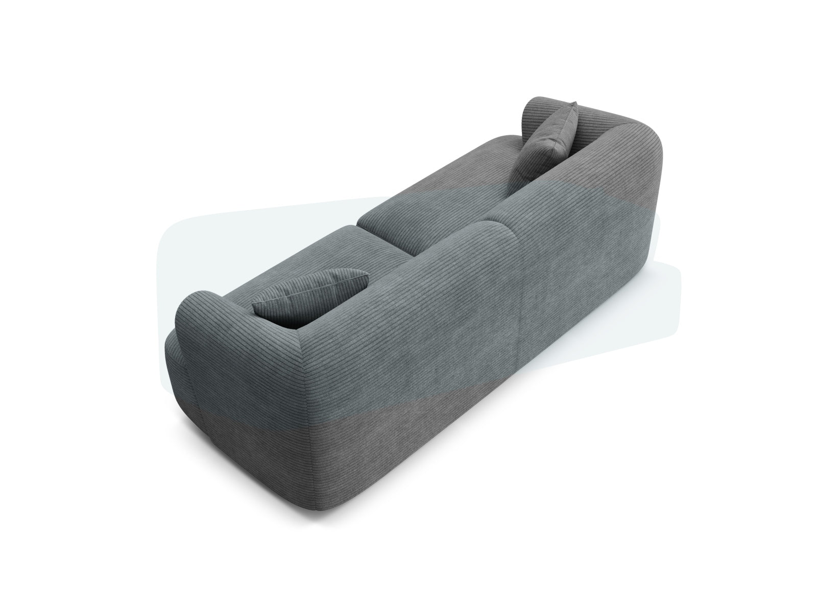 Modulares 3-Sitzer Sofa Campi in stilvollem Dunkelgrau, perfekt für vielseitige Wohnräume und komfortable Entspannung.