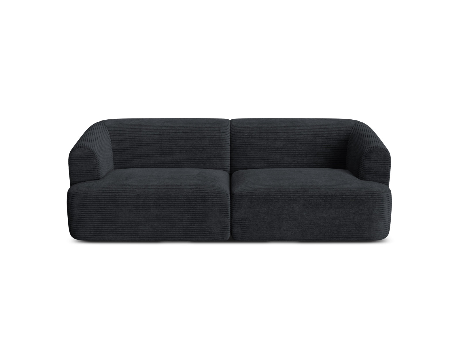 Elegantes 3-Sitzer Sofa Campi in klassischem Schwarz, ideal für moderne Wohnräume und flexible Gestaltungskonzepte.