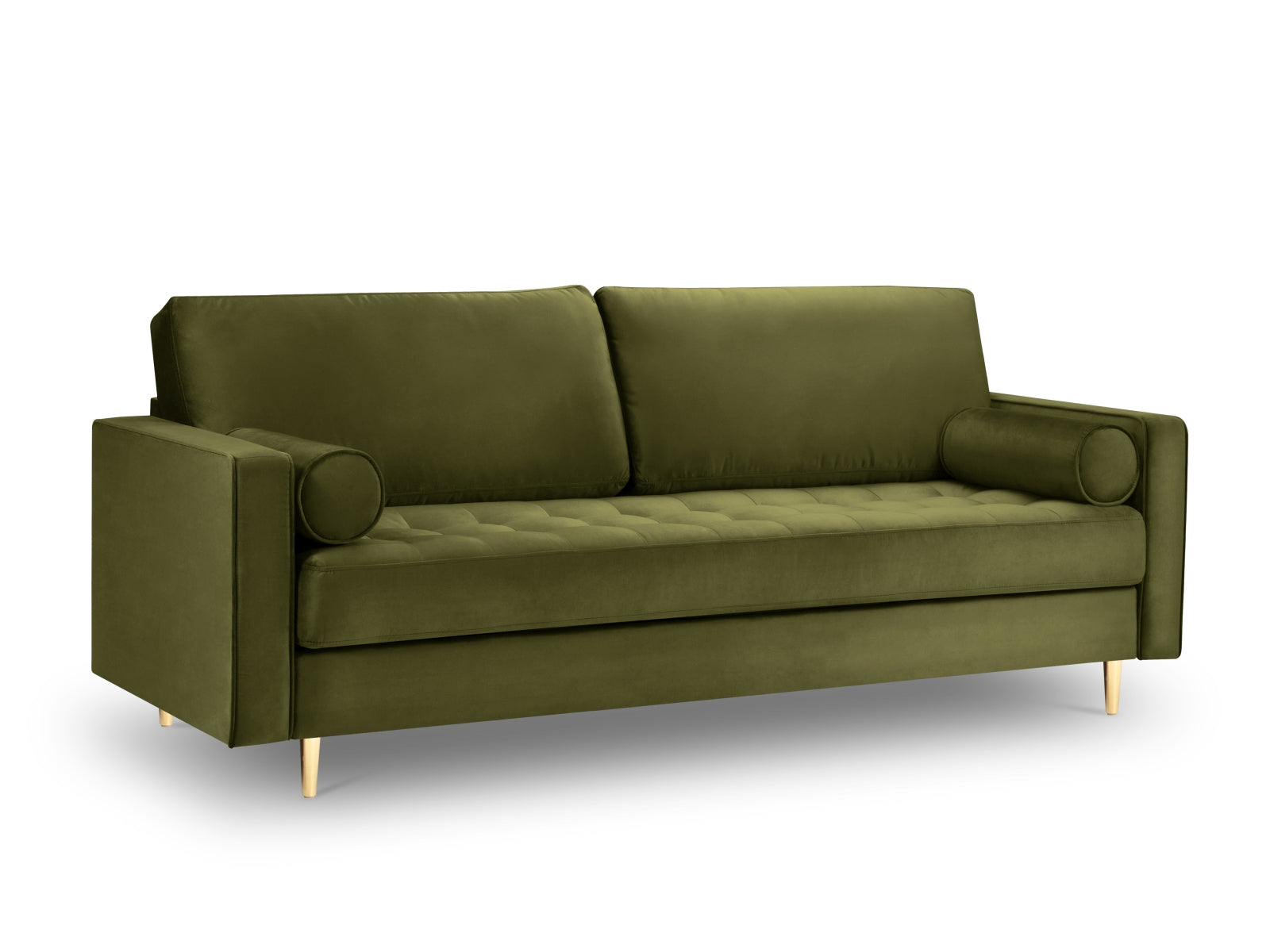 Elegantes 3-Sitzer Sofa Aspen in modernem Grünton, ideal für stilvolle Wohnräume, entworfen von Cosmopolitan Design.