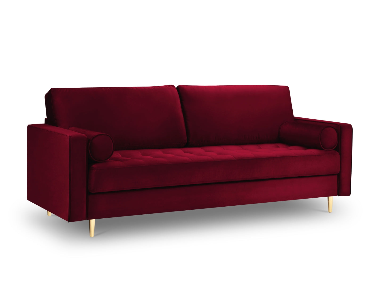 Elegantes 3-Sitzer Sofa Aspen in lebhaftem Rot von Cosmopolitan Design, ideal für gemütliche Abende und stilvolle Einrichtung.