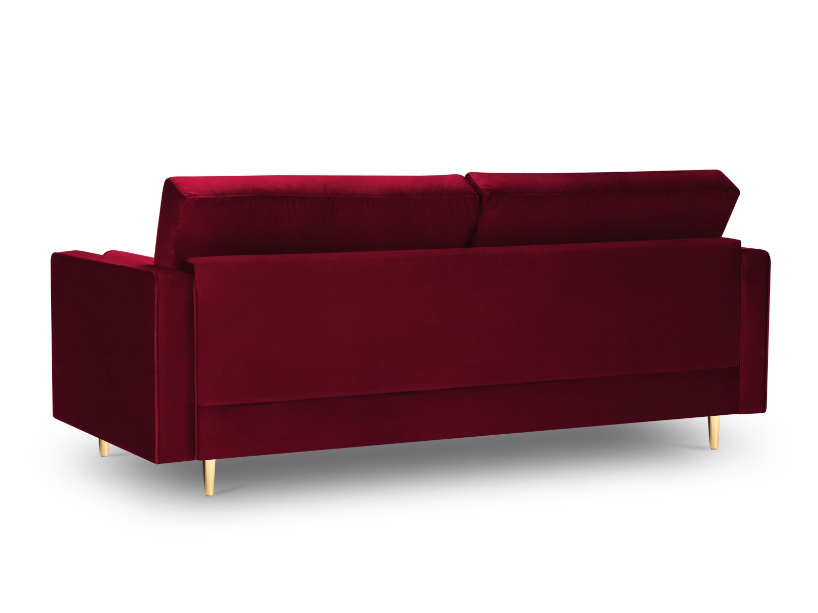 Elegantes 3-Sitzer Sofa Aspen in lebhaftem Rot von Cosmopolitan Design, ideal für gemütliche Abende und stilvolle Einrichtung.