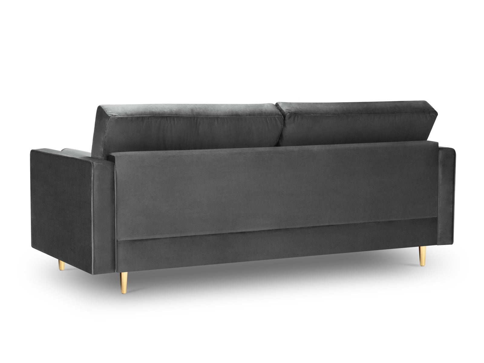 Elegantes 3-Sitzer Sofa Aspen in stilvollem Dunkelgrau, ideal für stilvolle Wohnzimmer, entworfen von Cosmopolitan Design.