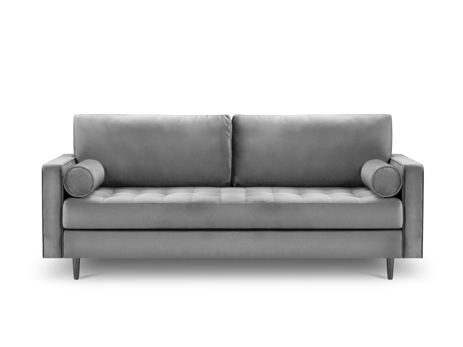 Stylisches 3-Sitzer Sofa Aspen in zeitlosem Grau, perfekt für gemütliche Abende und modernes Interieur, erhältlich bei Cosmopolitan Design.