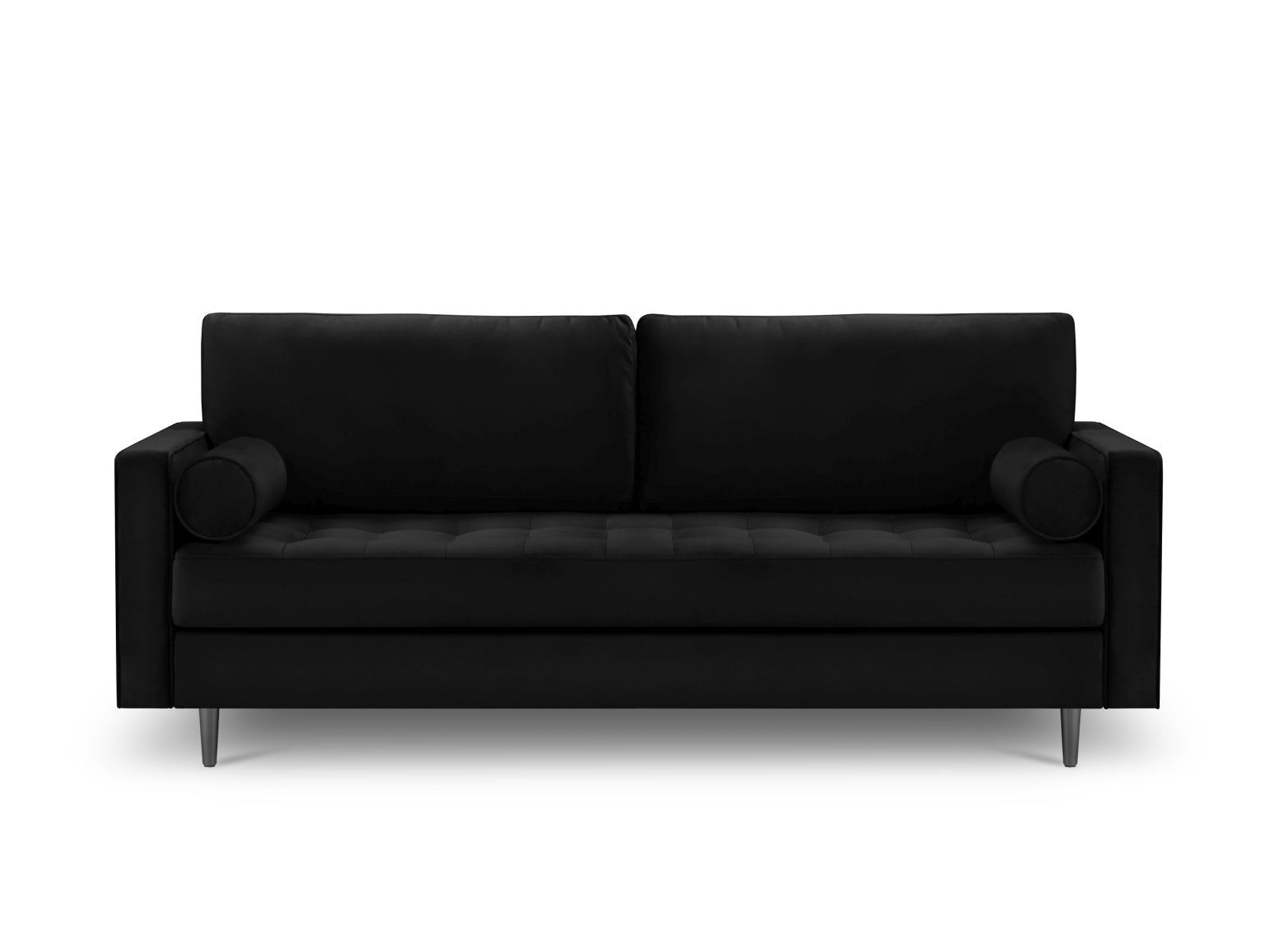 Elegantes 3-Sitzer Sofa Aspen in stilvollem Schwarz, ideal für moderne Wohnräume, präsentiert von Cosmopolitan Design.