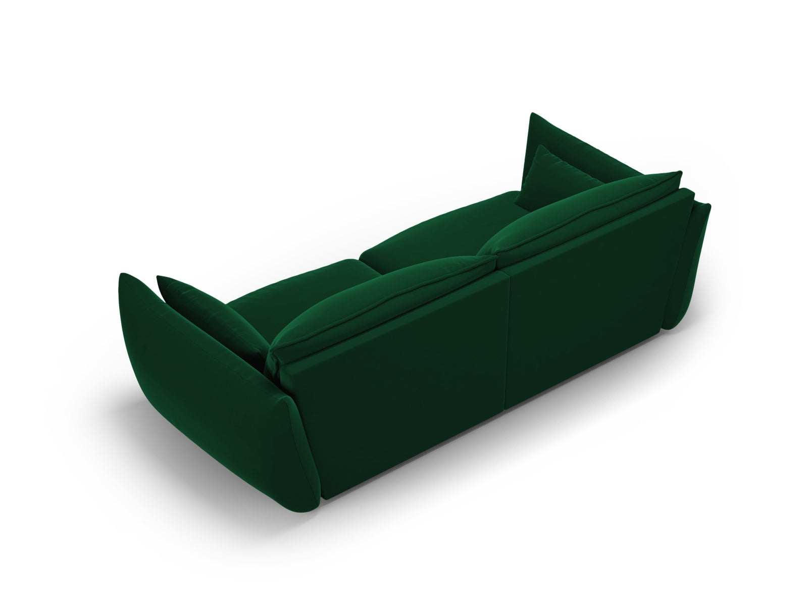 Elegantes 3-Sitzer Sofa Matera in edlem Flaschengrün, ideal für stilvolle Wohnräume und entspannte Abende, erhältlich bei KAQTU.