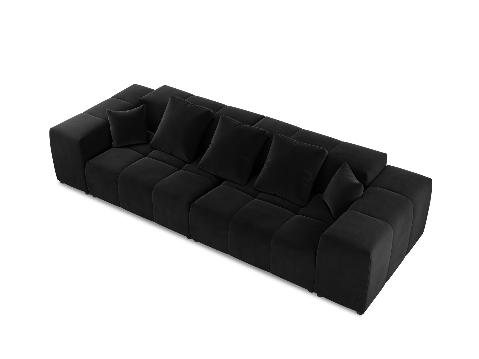Erleben Sie das stilvolle Rome Velour Modular Sofa 3 Sitzer von Cosmopolitan Design – ideal für moderne Interiors und höchsten Sitzkomfort.