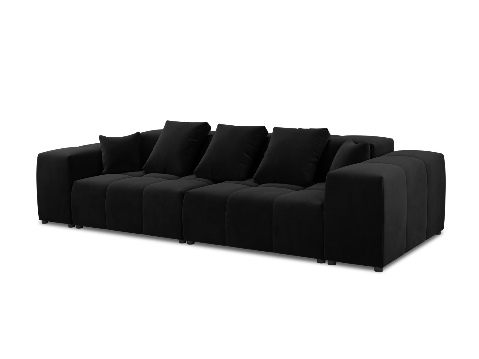 Rome Velour Modular Sofa 3 Sitzer in Black präsentiert im Onlineshop von KAQTU Design AG. 3er Sofa ist von Cosmopolitan Design