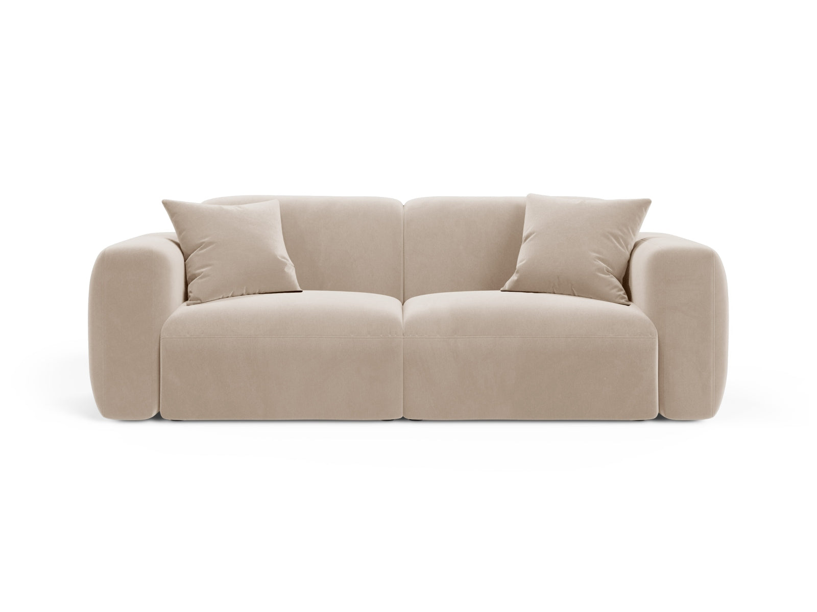Strino Velour Modular Sofa 3 Sitzer in Beige-Salvador präsentiert im Onlineshop von KAQTU Design AG. 3er Sofa ist von Cosmopolitan Design