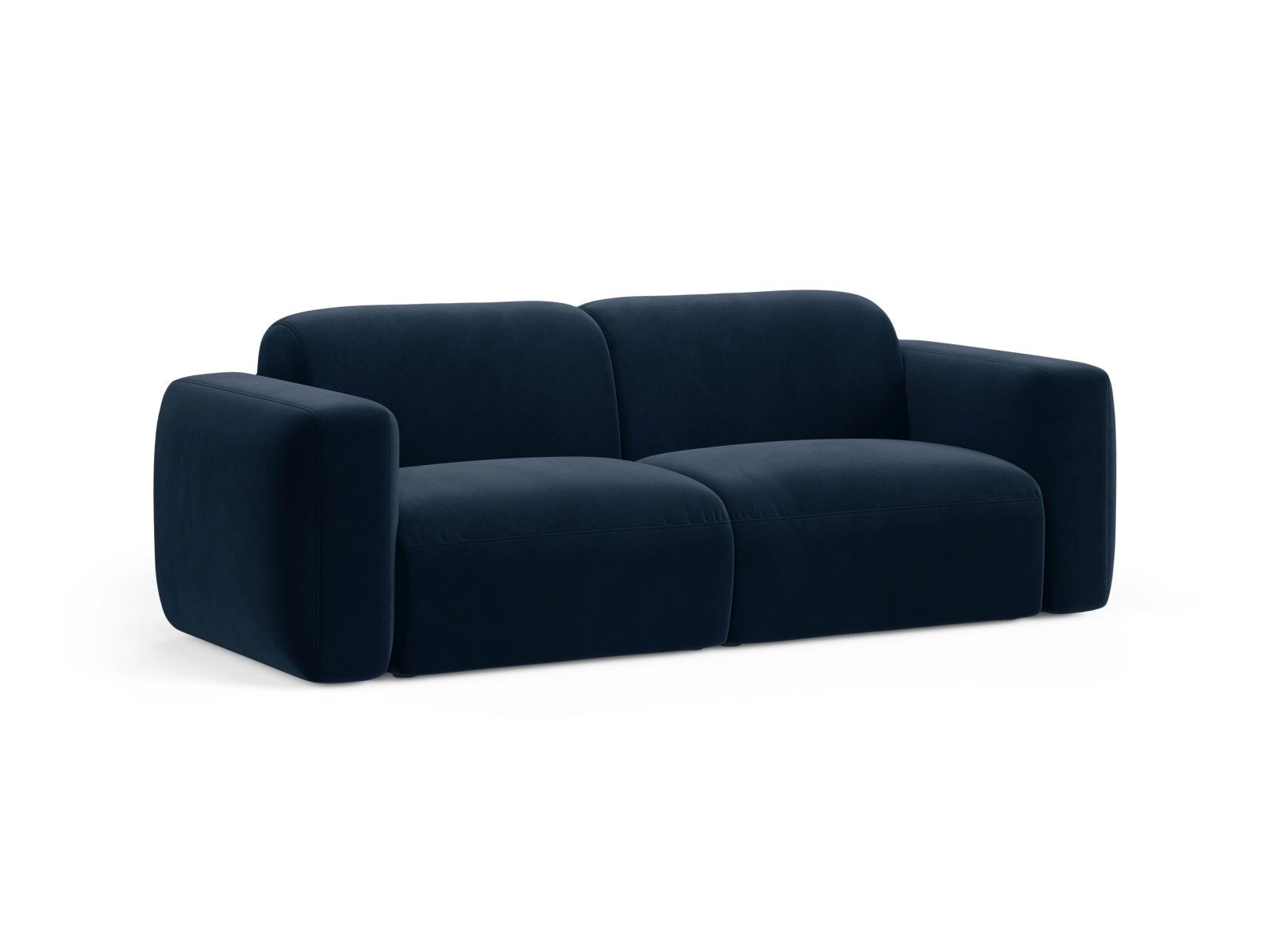 Elegantes Strino Velour 3-Sitzer Sofa in Royal Blue-Salvador, ideal für stilvolle Wohnräume, präsentiert von Cosmopolitan Design.