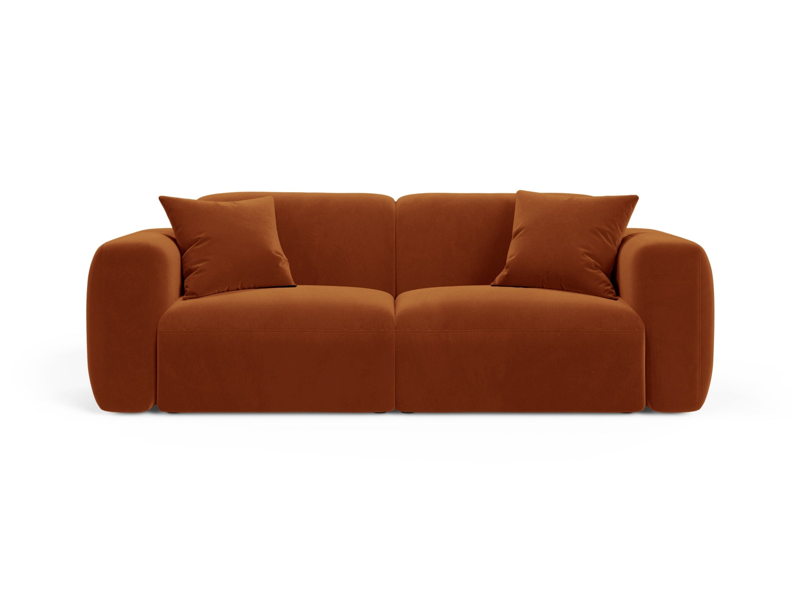 Strino Velour Modular Sofa 3 Sitzer in Terracotta-Salvador präsentiert im Onlineshop von KAQTU Design AG. 3er Sofa ist von Cosmopolitan Design