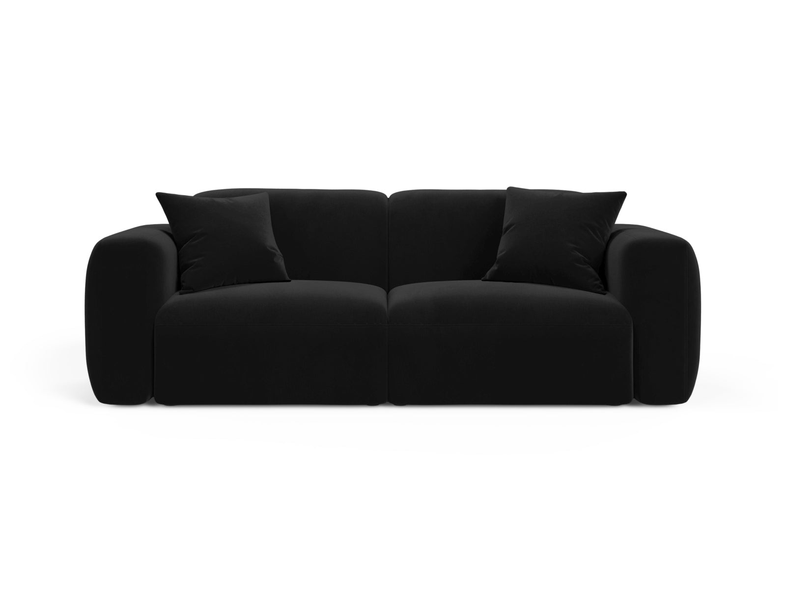 Strino Velour Modular Sofa 3 Sitzer in Black-Salvador präsentiert im Onlineshop von KAQTU Design AG. 3er Sofa ist von Cosmopolitan Design