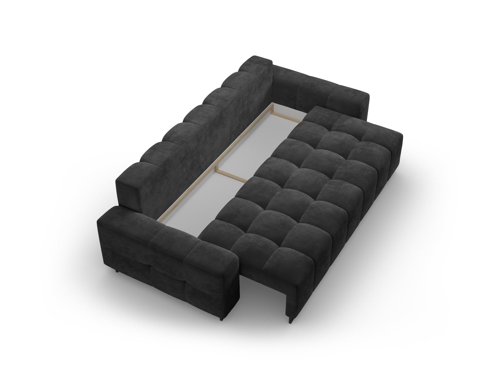 Entdecken Sie das Wicklow Velour Sofa von Cosmopolitan Design – elegantes 3-Sitzer Sofa mit innovativer Schlaffunktion und praktischem Stauraum.