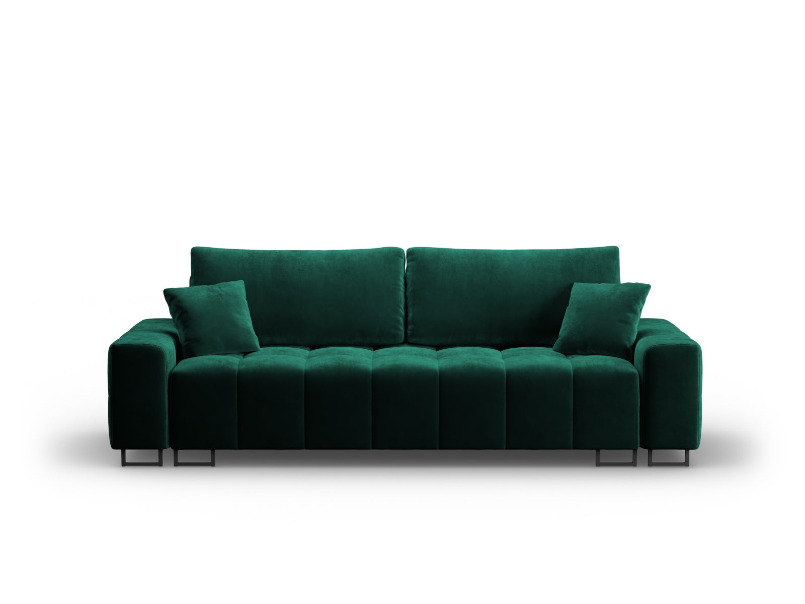 Wicklow Velour Sofa mit Schlaffunktion und Stauraum 3 Sitzer in Bottle Green präsentiert im Onlineshop von KAQTU Design AG. Bettsofa ist von Cosmopolitan Design