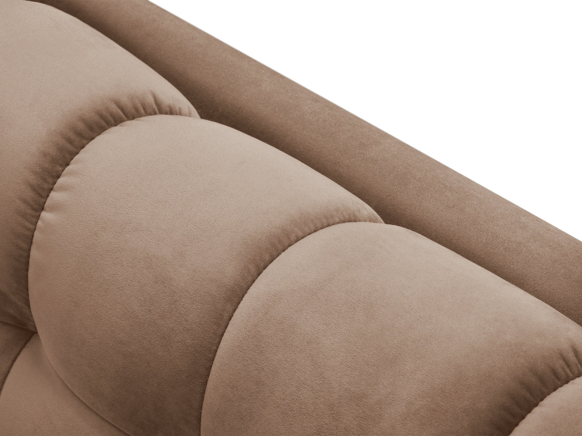 3er Sofa Bali von Cosmopolitan Design mit Stoffbezug, Holzrahmen und Metallbeinen