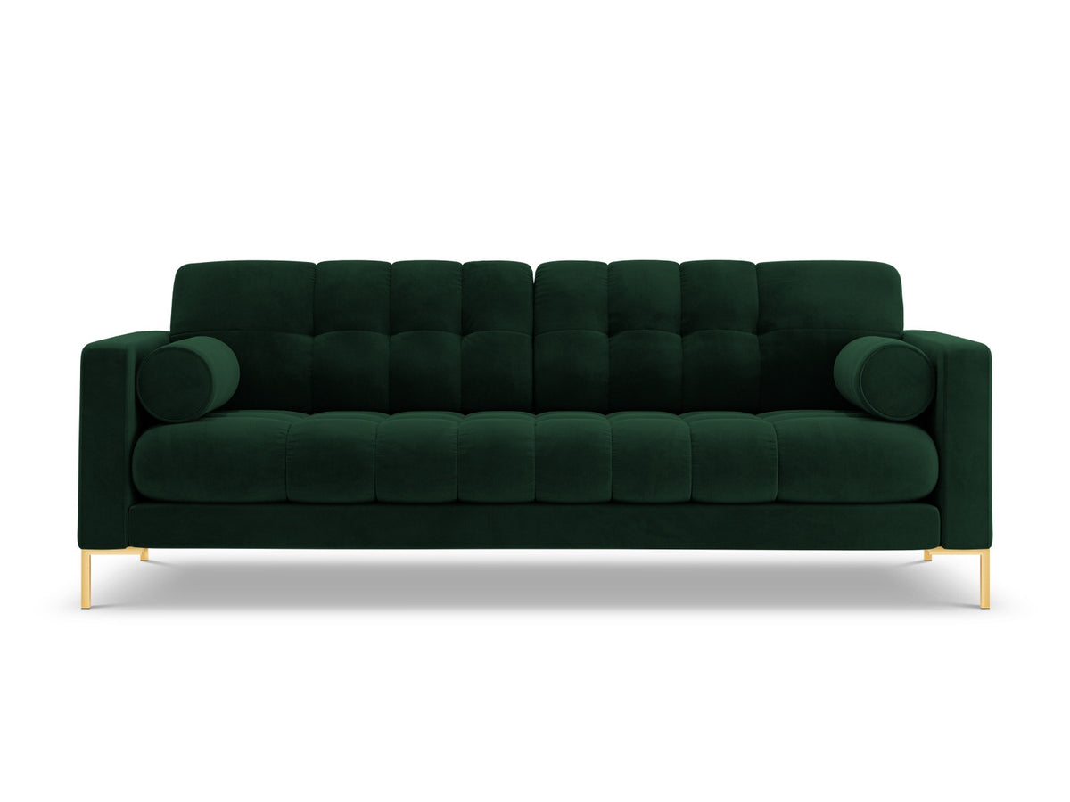 3er Sofa Bali von Cosmopolitan Design mit Stoffbezug, Holzrahmen und Metallbeinen