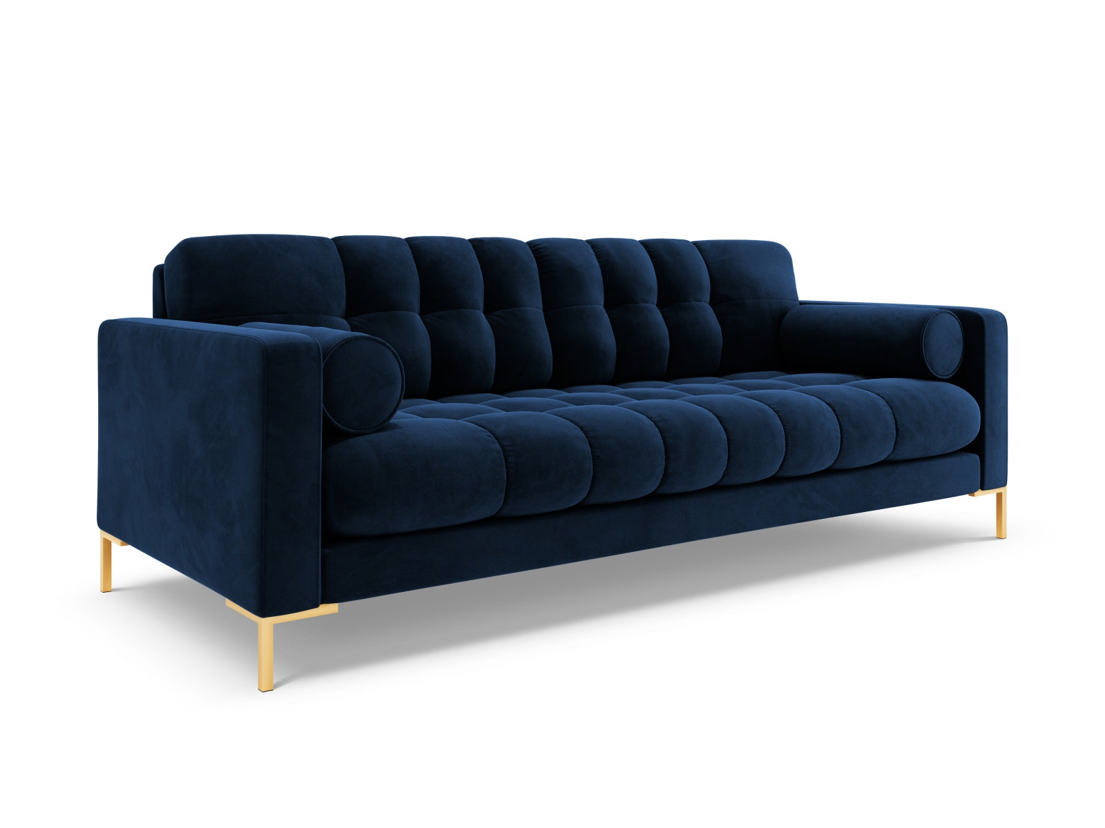 Elegantes 3-Sitzer Sofa Bali in Royal Blue-Bluvel, ideal für stilvolle Wohnzimmer. Komfort und Qualität vereint für gemütliche Stunden.