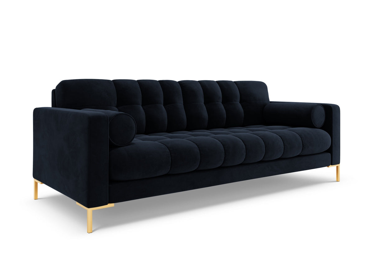 3er Sofa Bali von Cosmopolitan Design mit Stoffbezug, Holzrahmen und Metallbeinen