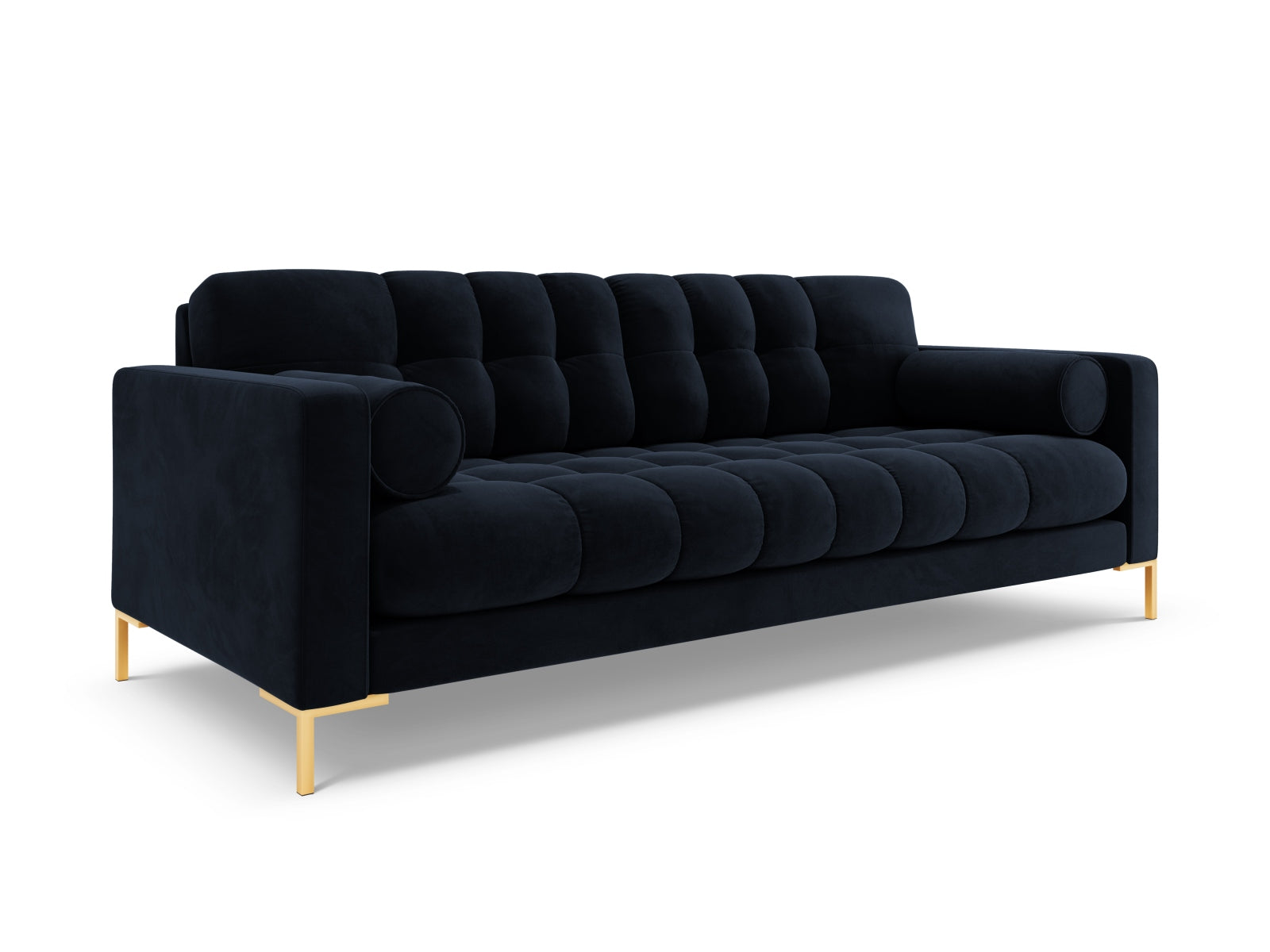 Elegantes 3-Sitzer Sofa Bali in tiefem Blau, ideal für gemütliche Stunden und stilvolle Einrichtung. Ein echter Blickfang für Ihr Wohnzimmer.