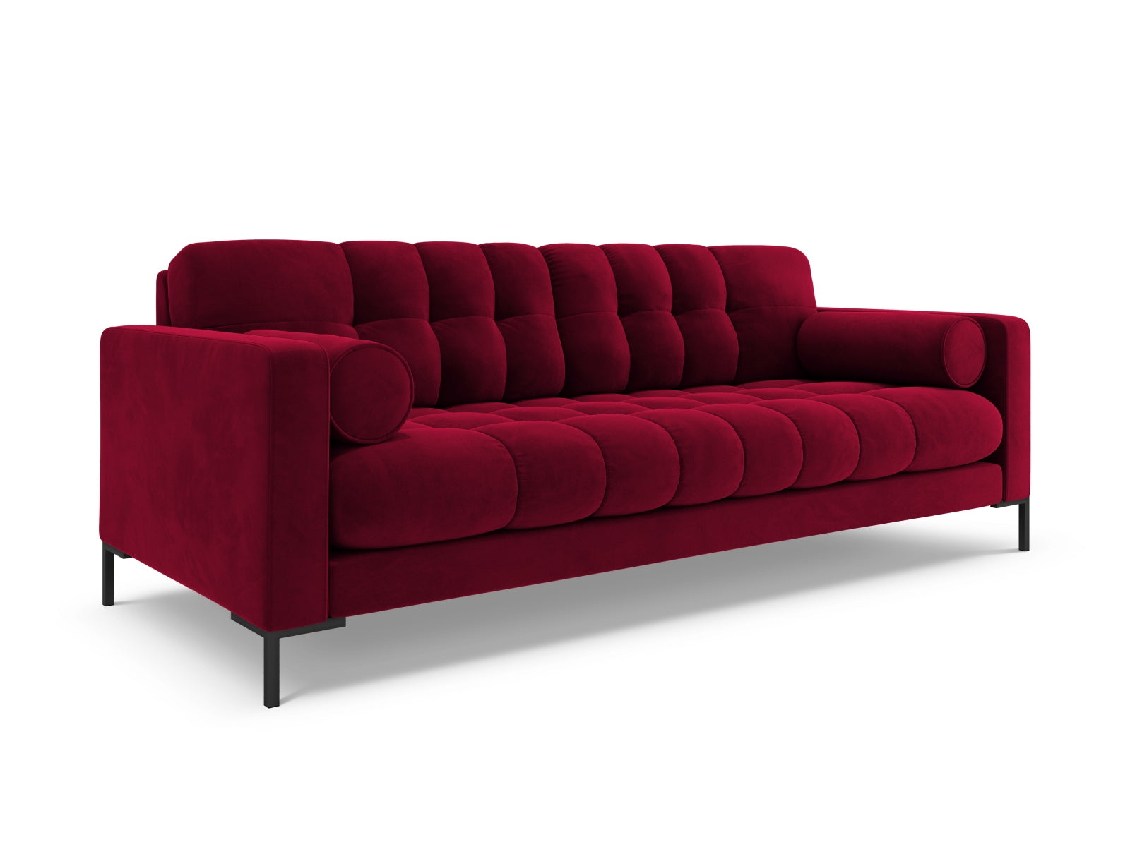 Elegantes 3-Sitzer Sofa Bali in Red-Bluvel, stilvoll und modern, ideal für jedes Wohnzimmer, von Cosmopolitan Design.