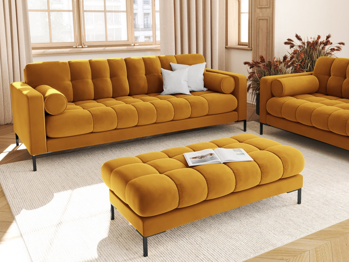 3-Sitzer Sofa Bali in Yellow-Bluvel präsentiert im Onlineshop von KAQTU Design AG. 3er Sofa ist von Cosmopolitan Design