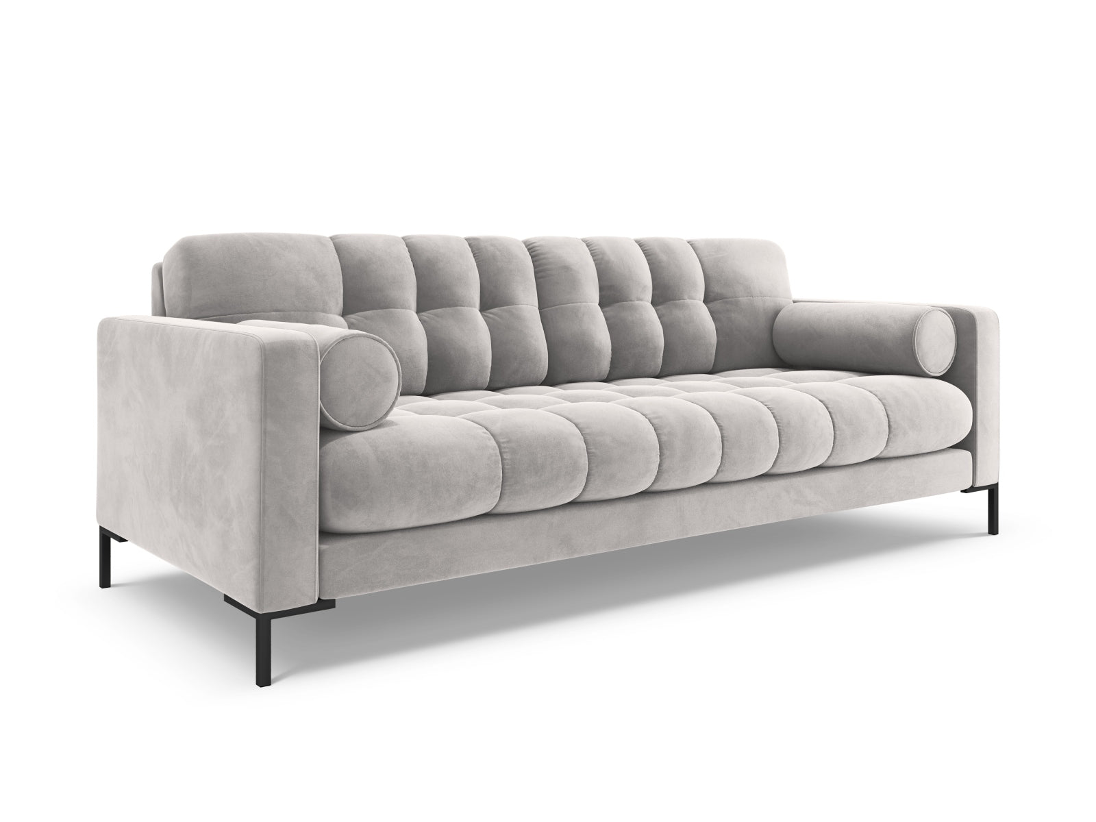 Elegantes 3-Sitzer Sofa Bali in stilvollem Silver-Bluvel, ideal für moderne Wohnräume, erhältlich bei KAQTU Design AG.