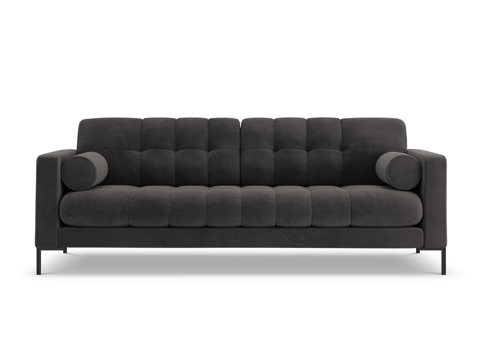 3-Sitzer Sofa Bali in Dark Grey-Bluvel präsentiert im Onlineshop von KAQTU Design AG. 3er Sofa ist von Cosmopolitan Design