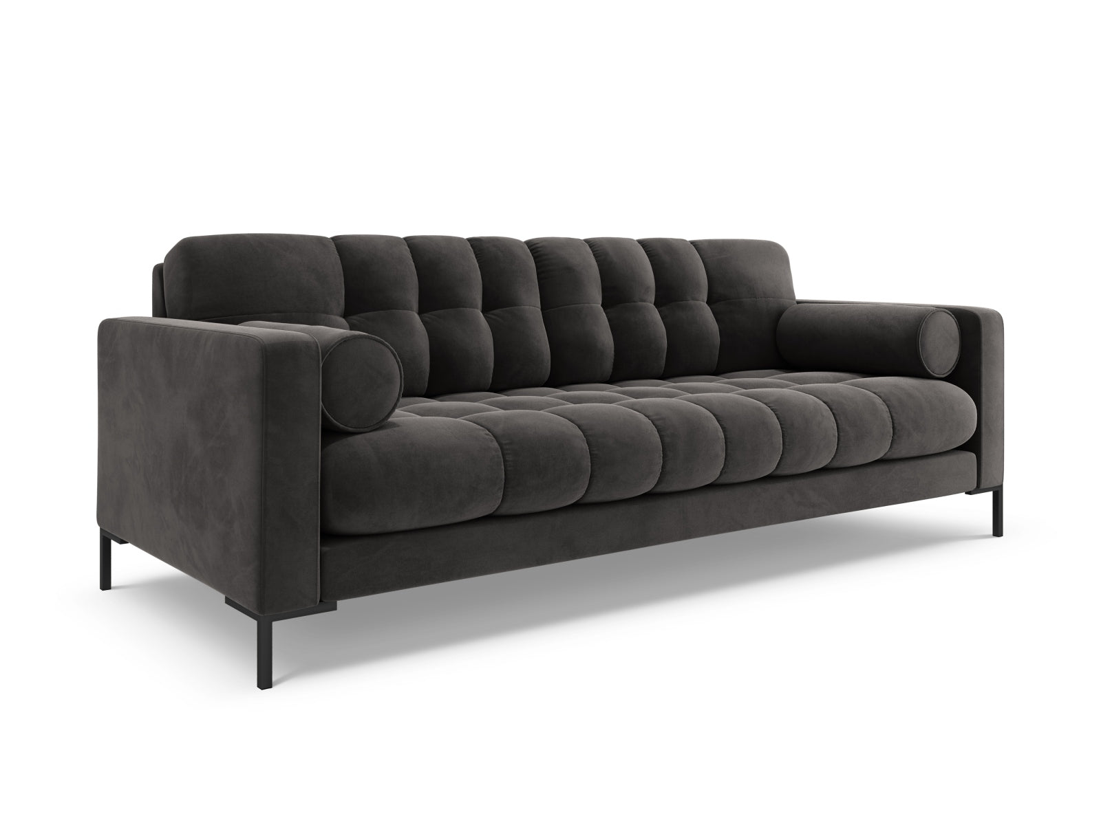 Elegantes 3-Sitzer Sofa Bali in Dunkelgrau, ideal für stilvolle Wohnräume, präsentiert von Cosmopolitan Design.