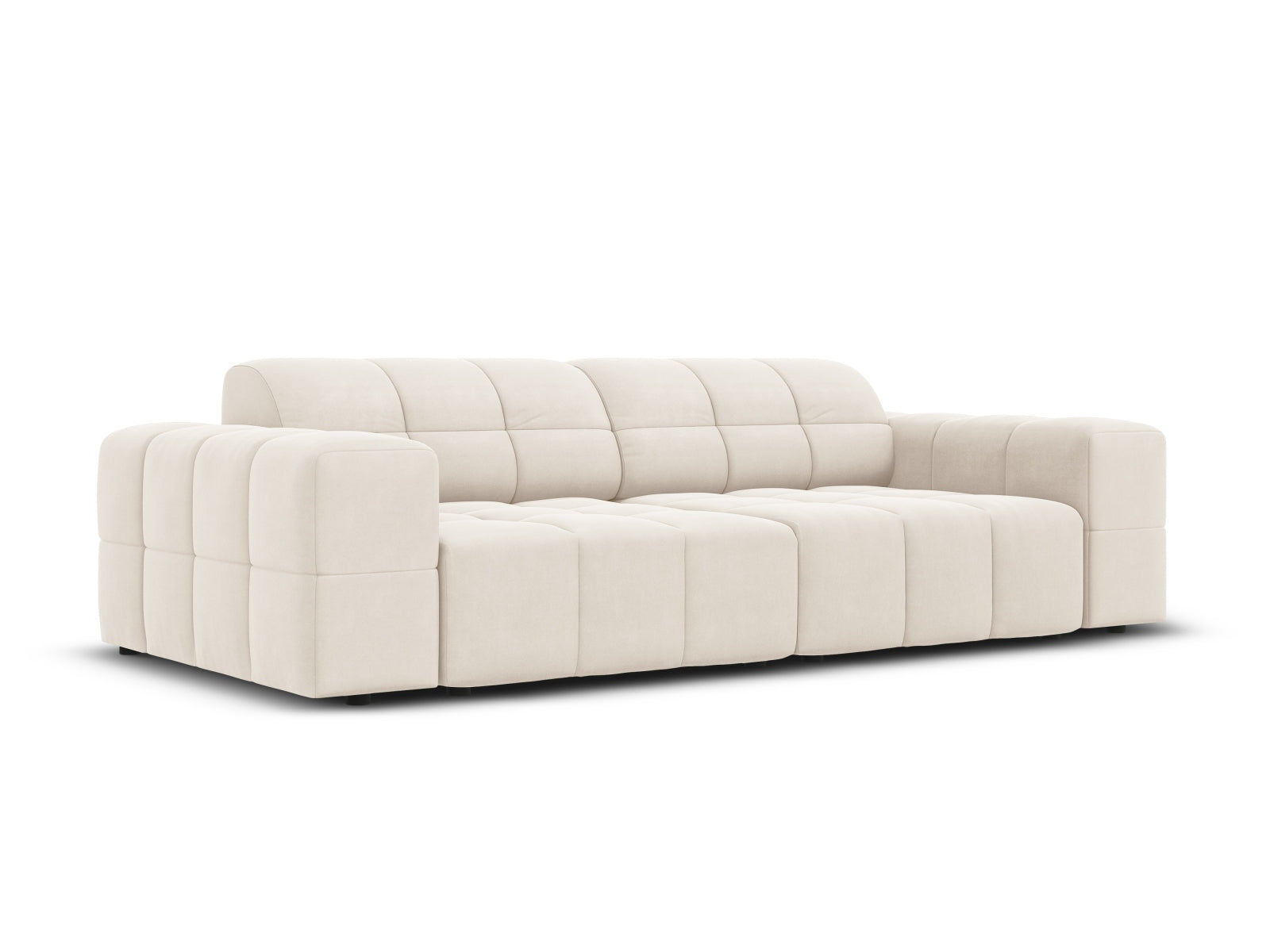 Erleben Sie das stilvolle Chicago Velour Sofa 3 Sitzer von Cosmopolitan Design – ideal für Ihr modernes Wohnzimmer und höchsten Sitzkomfort!