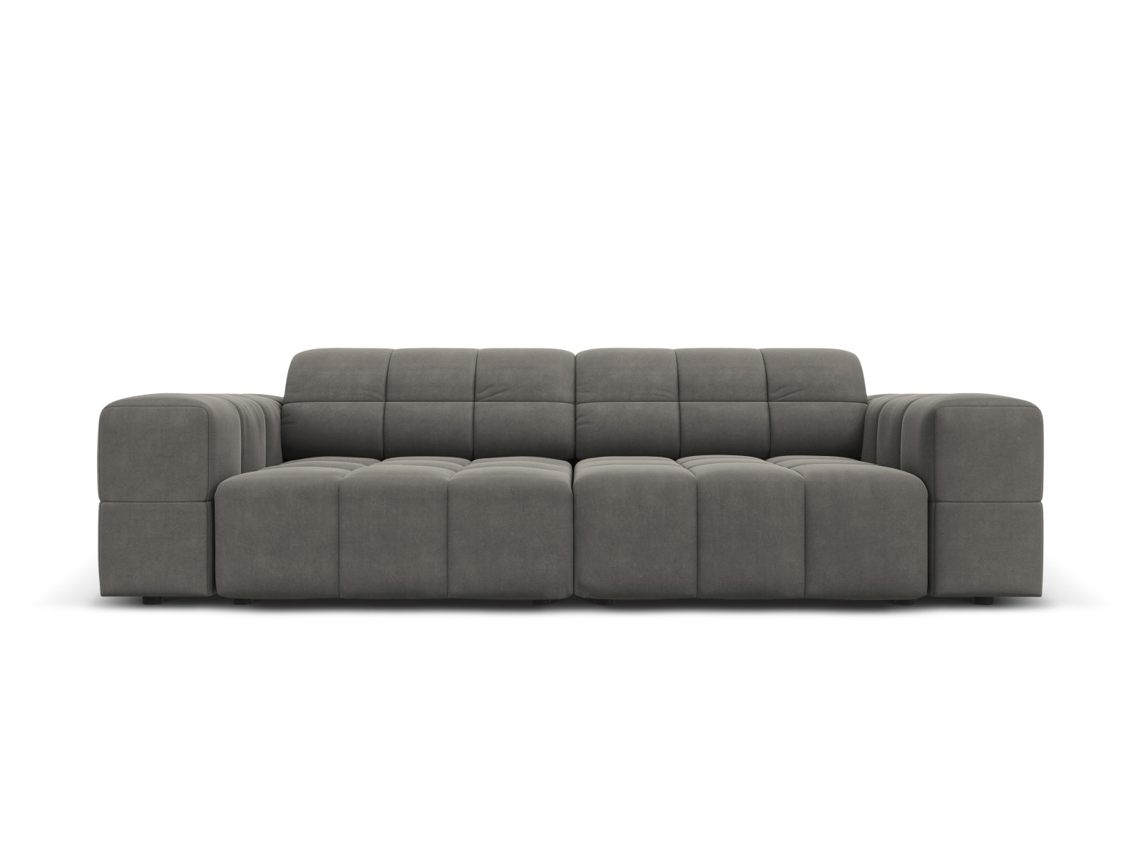 Chicago Velour Sofa 3 Sitzer 102cm in Light Grey-Bluvel präsentiert im Onlineshop von KAQTU Design AG. 3er Sofa ist von Cosmopolitan Design