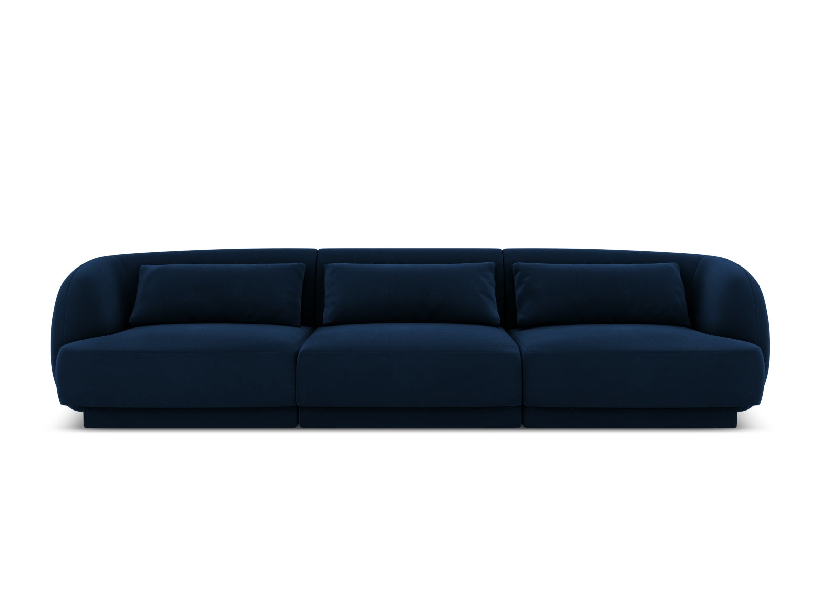 Tulum Velour Sofa 3 Sitzer 90cm in Royal Blue-Bluvel präsentiert im Onlineshop von KAQTU Design AG. 3er Sofa ist von Cosmopolitan Design