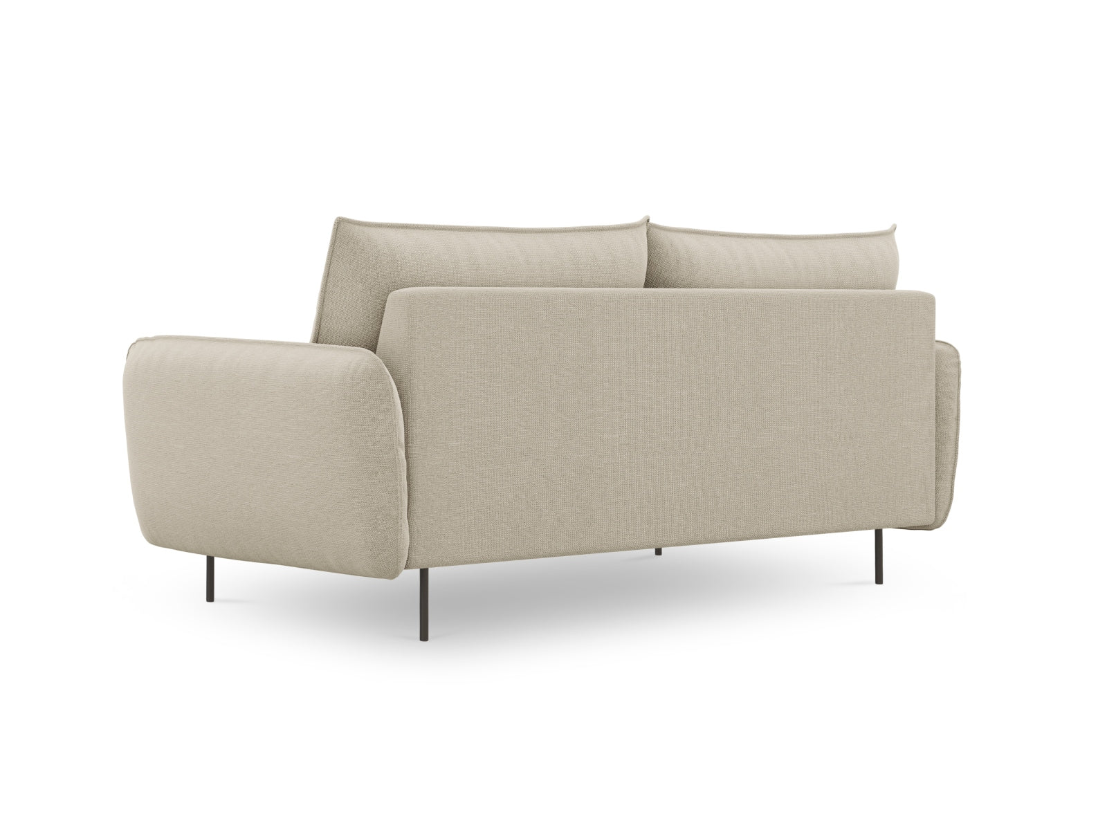 Stilvolles 3-Sitzer Sofa "Vienna" in sanften Beige- und Schwarz-Tönen, perfekt für moderne Wohnkonzepte von Cosmopolitan Design.