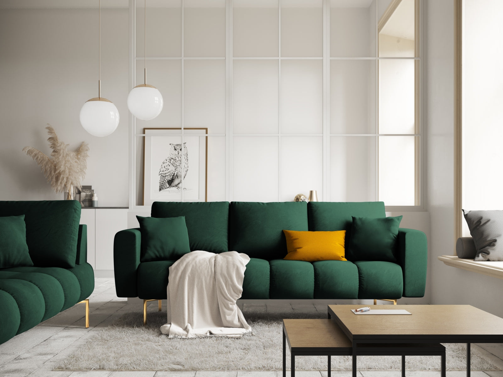 Erleben Sie das stilvolle Hastings Velour Sofa 3 Sitzer von Cosmopolitan Design. Ideal für Ihr Wohnzimmer, vereint es modernen Komfort mit edlem Flair.