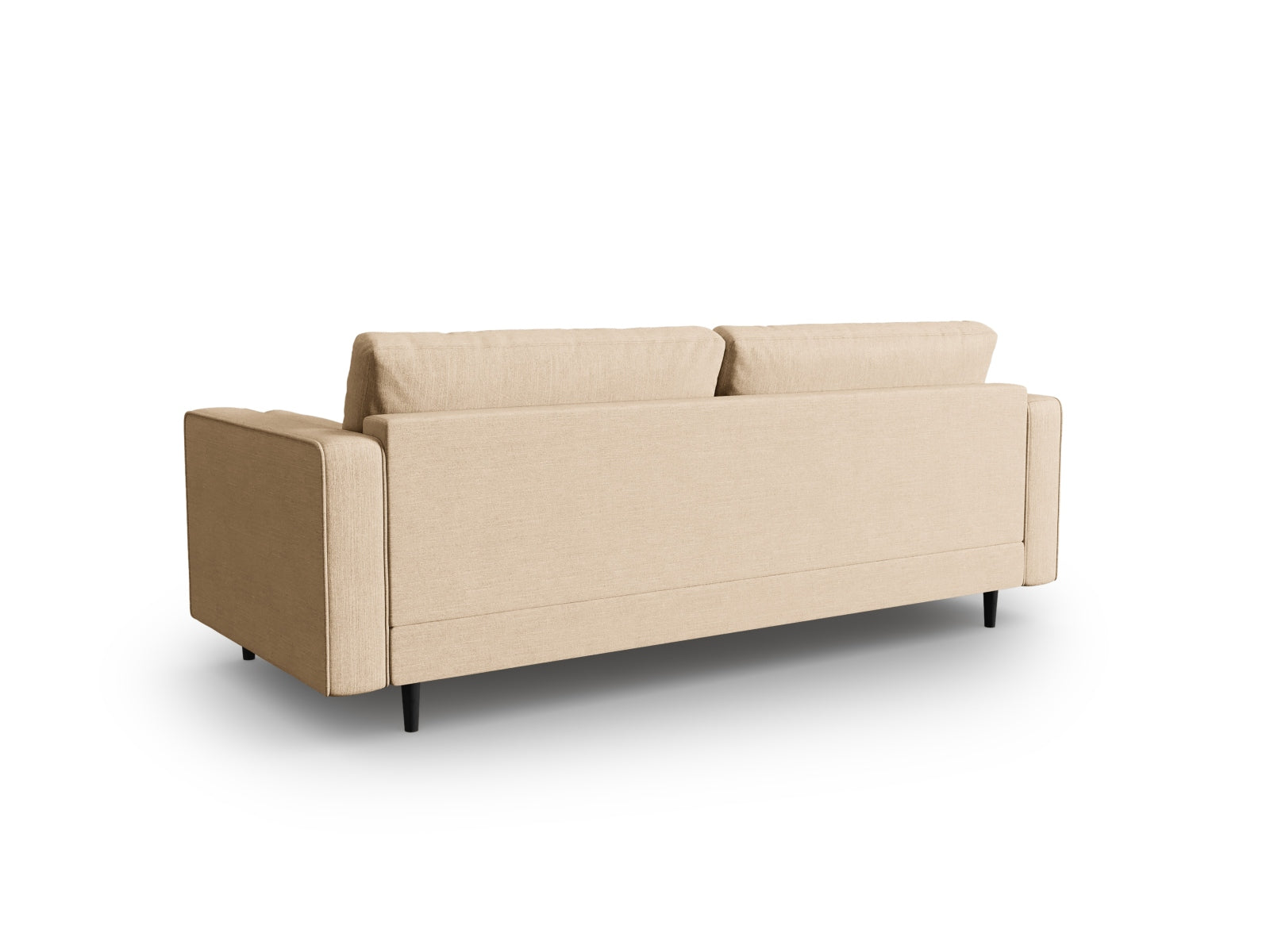 Modernes 3-Sitzer Sofa Aspen in sanftem Beige-Melva, perfekt für stilvolle Wohnzimmer und gemütliche Entspannung, erhältlich bei KAQTU.