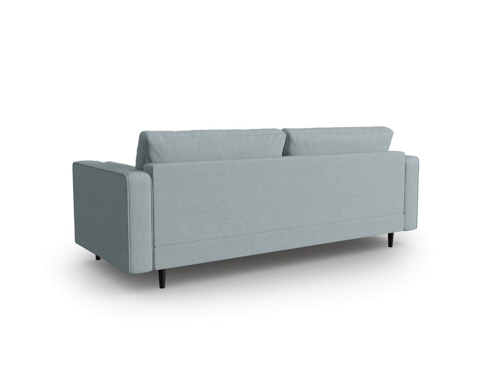 Modernes 3-Sitzer Sofa Aspen in ansprechendem Blue-Melva, perfekt für stilvolle Wohnzimmer und gemütliche Entspannung.