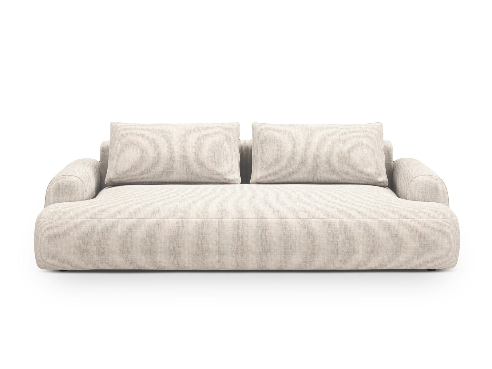 4-Sitzer Sofa Calma mit Schlaffunktion und Stauraum in Light Beige-Baltimore präsentiert im Onlineshop von KAQTU Design AG. Bettsofa ist von Cosmopolitan Design