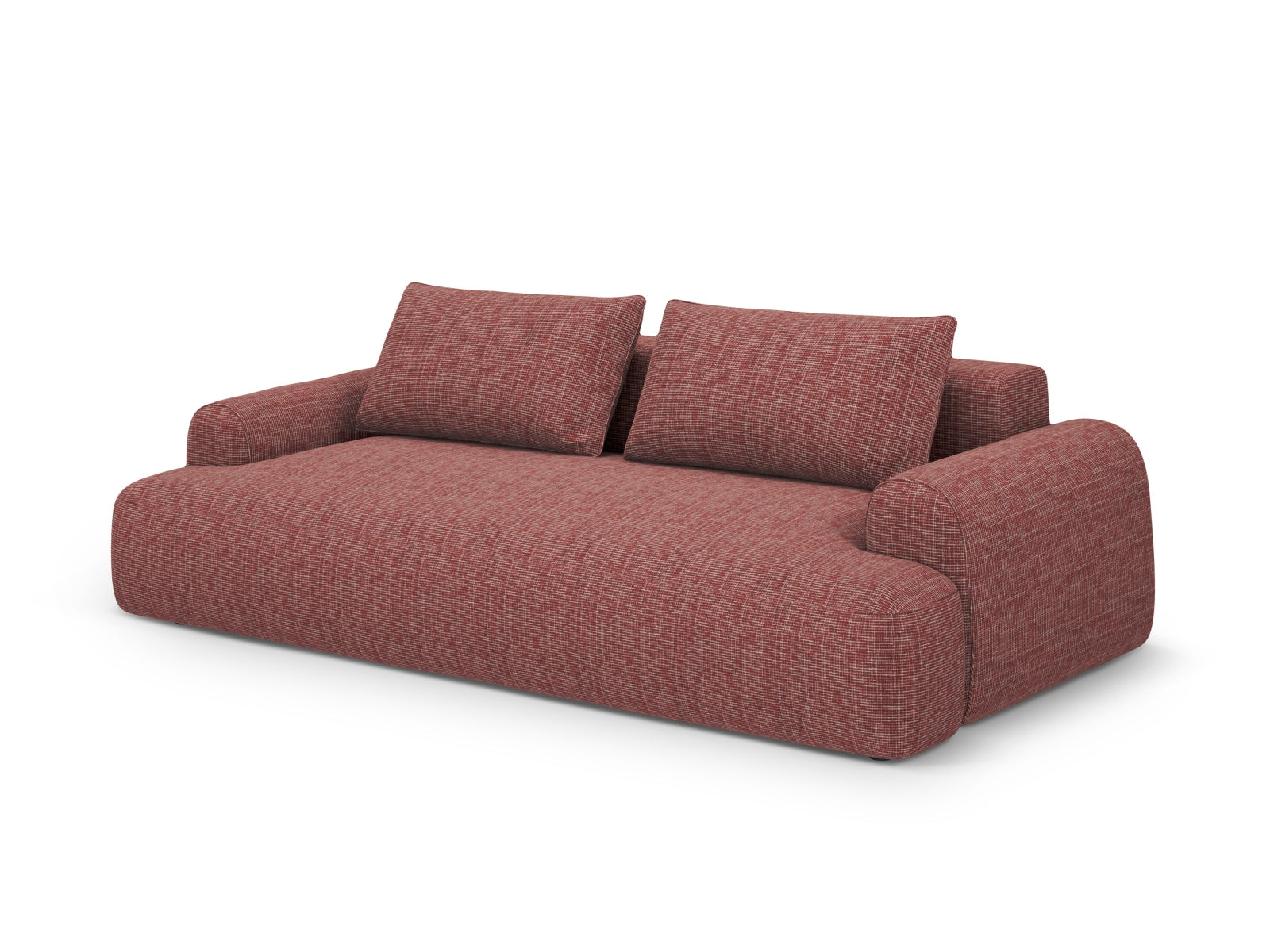 Modernes 4-Sitzer Sofa Calma in Red-Baltimore, vielseitig mit Schlaffunktion und Stauraum, ideal für stilvolle Wohnräume.