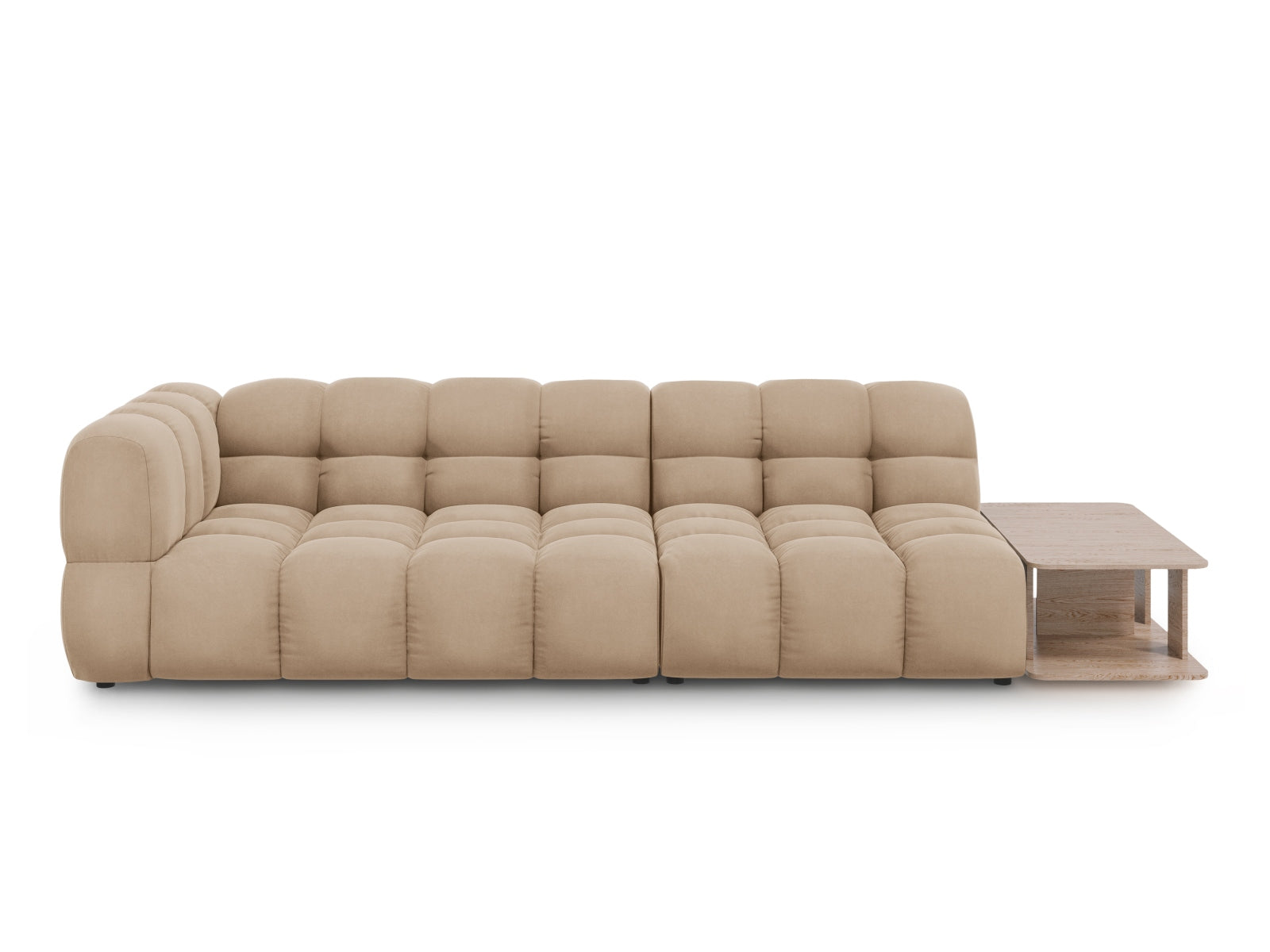Sky Velour modulares Sofa rechts 4 Sitzer 102cm in Sand-Casino präsentiert im Onlineshop von KAQTU Design AG. L-Sofa rechts ist von Cosmopolitan Design