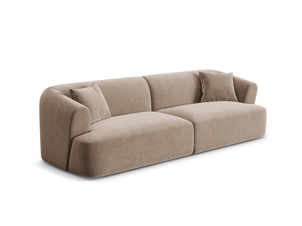 4er Sofa Campi von Cosmopolitan Design mit Stoffbezug und niedrigen schwarzen Beinen