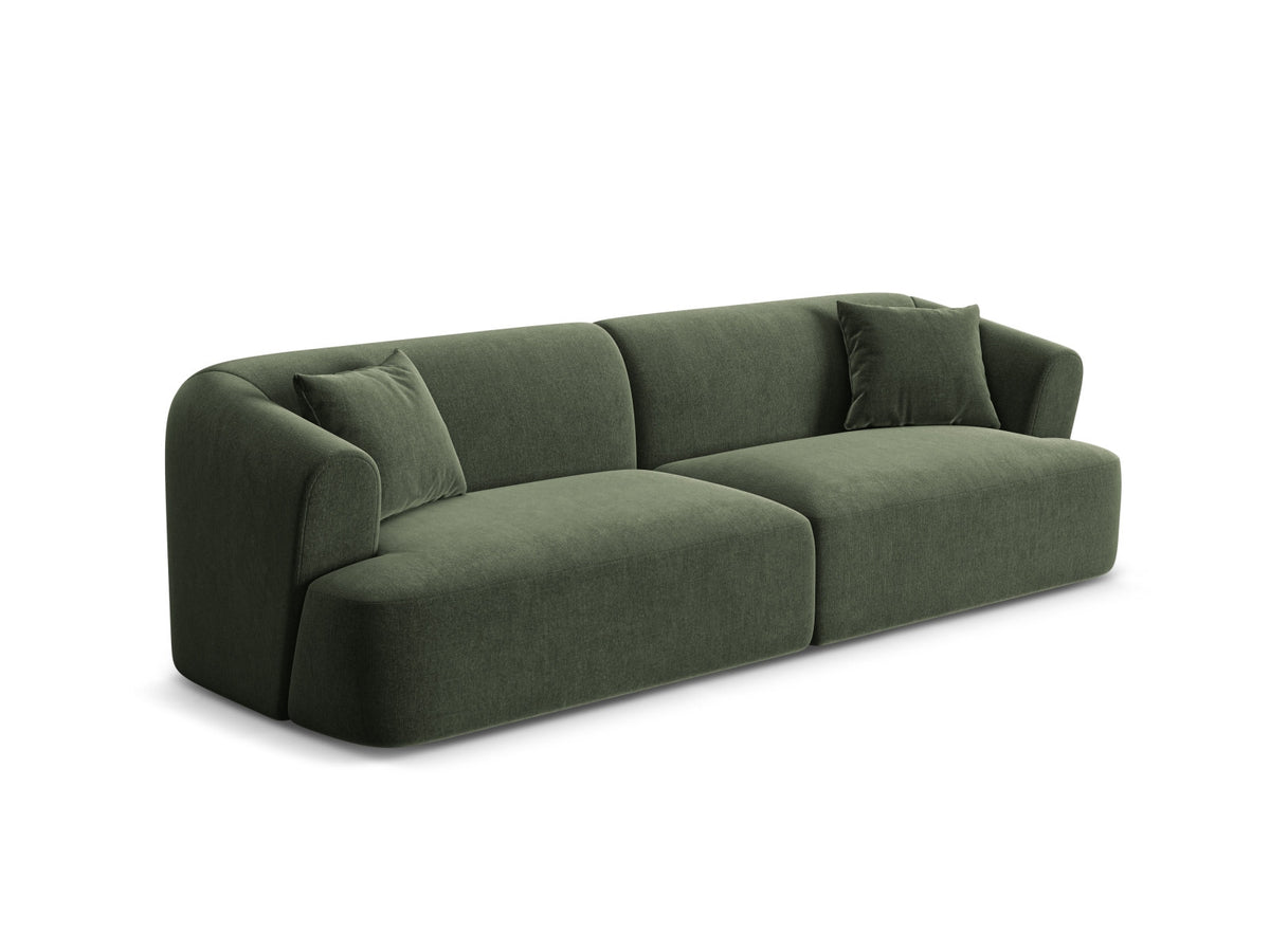 4er Sofa Campi von Cosmopolitan Design mit Stoffbezug und niedrigen schwarzen Beinen
