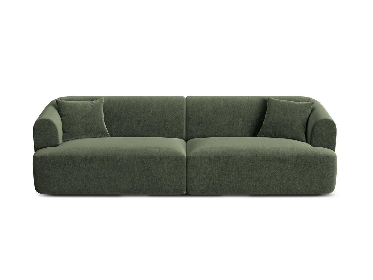 4er Sofa Campi von Cosmopolitan Design mit Stoffbezug und niedrigen schwarzen Beinen