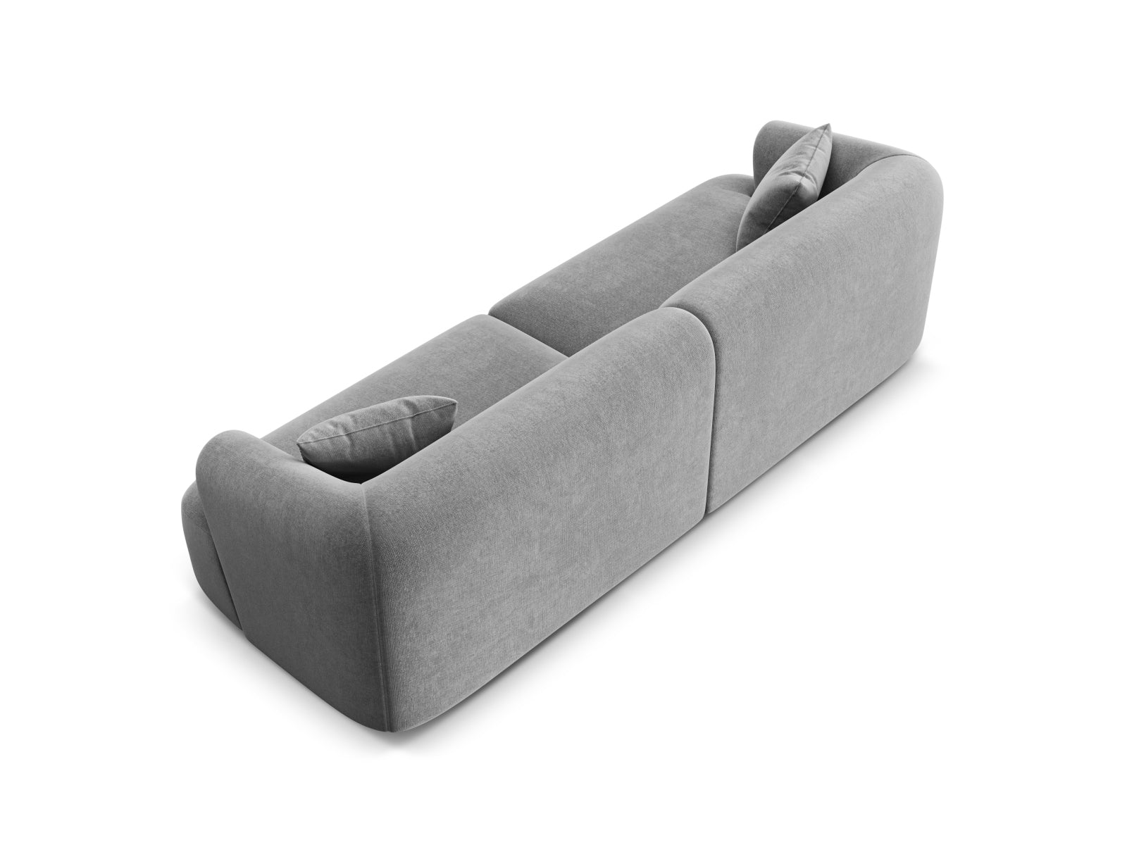 Stylisches 4-Sitzer Sofa Campi in zeitgemäßem Grau, perfekt für stilvolle Wohnräume und gemütliche Stunden mit Freunden und Familie.