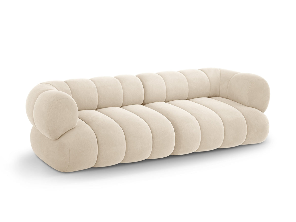 Koge Velour Sofa 4 Sitzer 95cm in Light Beige-Vogue präsentiert im Onlineshop von KAQTU Design AG. 4er Sofa ist von Cosmopolitan Design