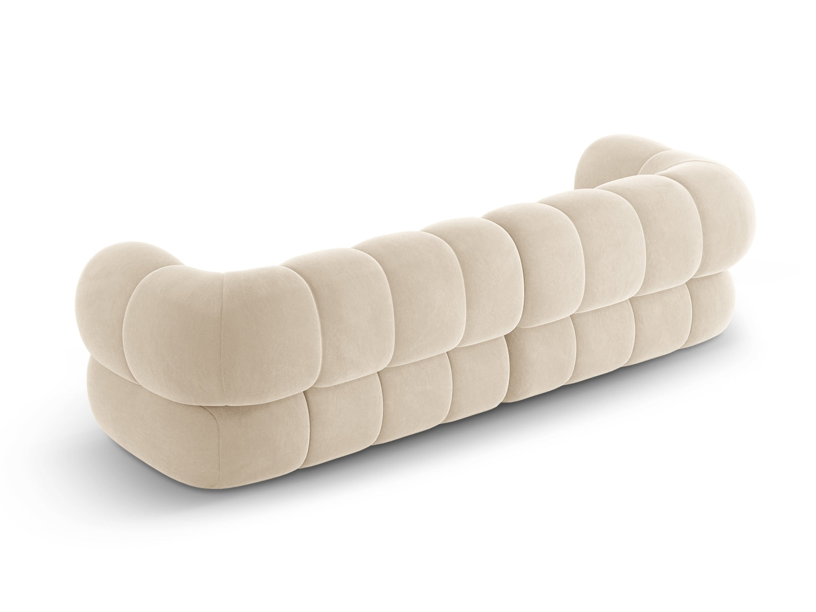 Koge Velour Sofa 4 Sitzer 95cm in Light Beige-Vogue präsentiert im Onlineshop von KAQTU Design AG. 4er Sofa ist von Cosmopolitan Design